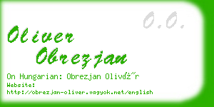 oliver obrezjan business card